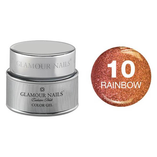 Gel colorato per unghie Glamour rainbow 10 5ML