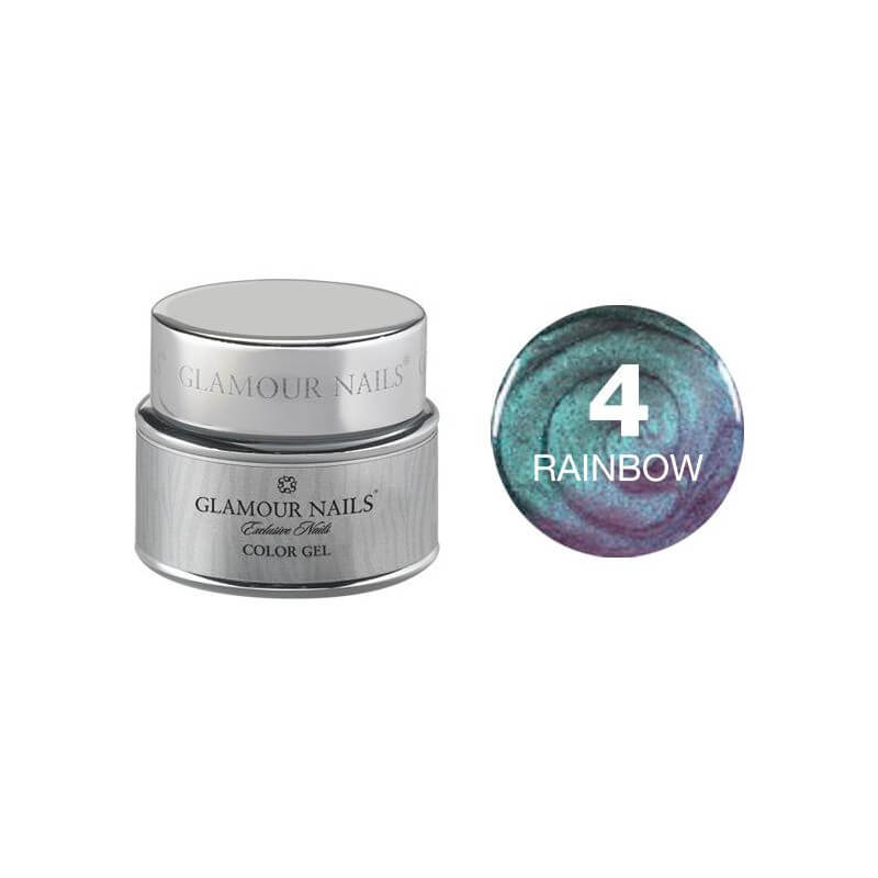 Gel colorato per unghie Glamour rainbow 4, 5 ml