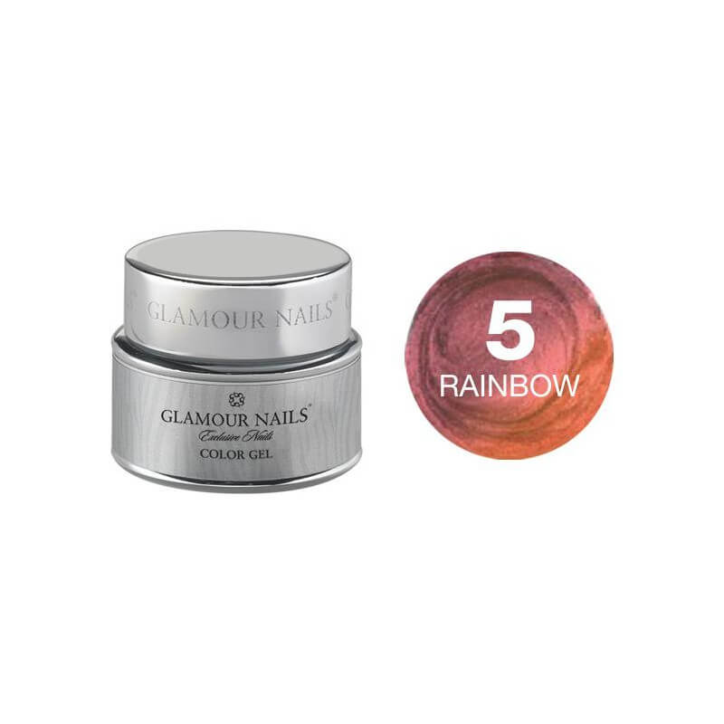 Gel colorato per unghie Glamour arcobaleno 5 5ML