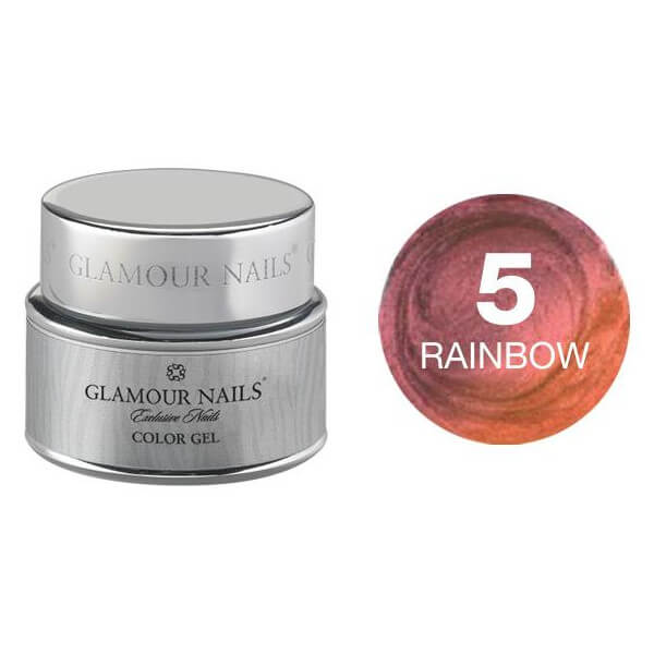 Gel colorato per unghie Glamour arcobaleno 5 5ML