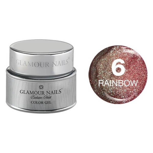 Gel colorato per unghie Glamour arcobaleno 6 5ML