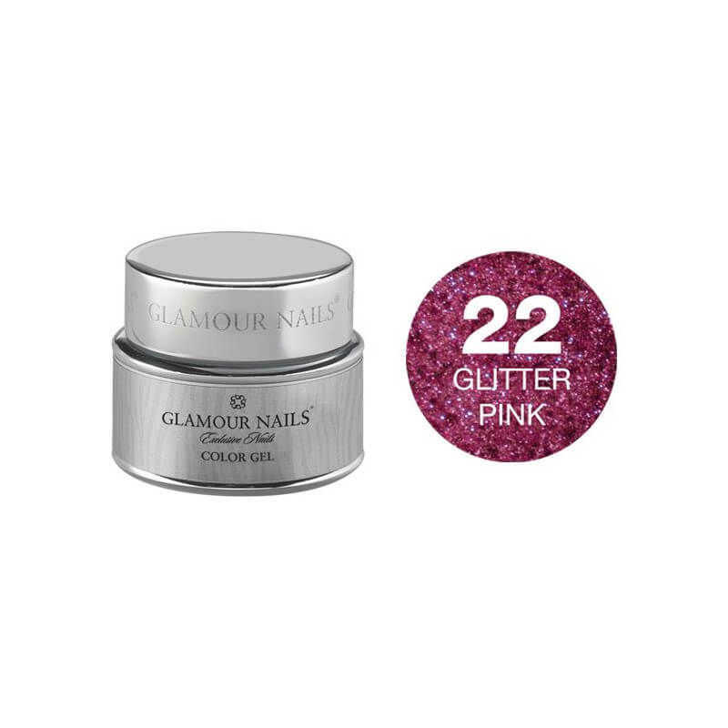Gel brilhante 22 Glitter Unhas Glamour 5ML