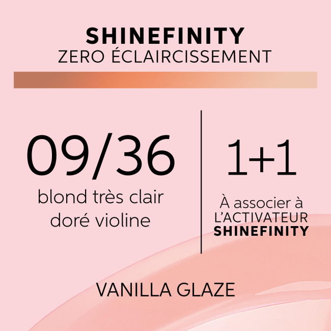 Coloración gloss Shinefinity 09/36 glaseado de vainilla Wella 60ML.