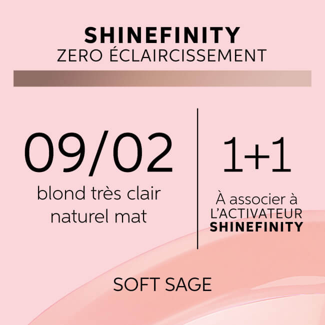 Kleuring gloss Shinefinity 09/02 zacht salie Wella 60ML.