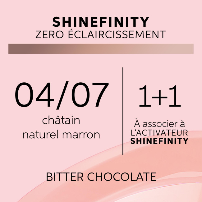 Coloración gloss Shinefinity 04/07 chocolate amargo Wella 60ML