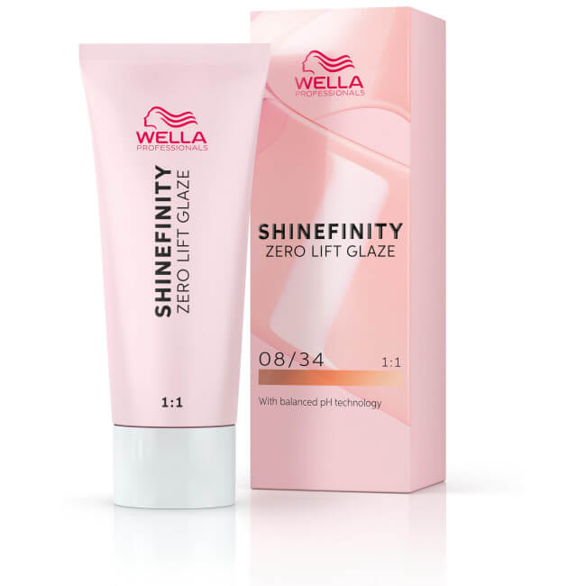 Coloração gloss Shinefinity 08/34 gengibre picante Wella 60ML