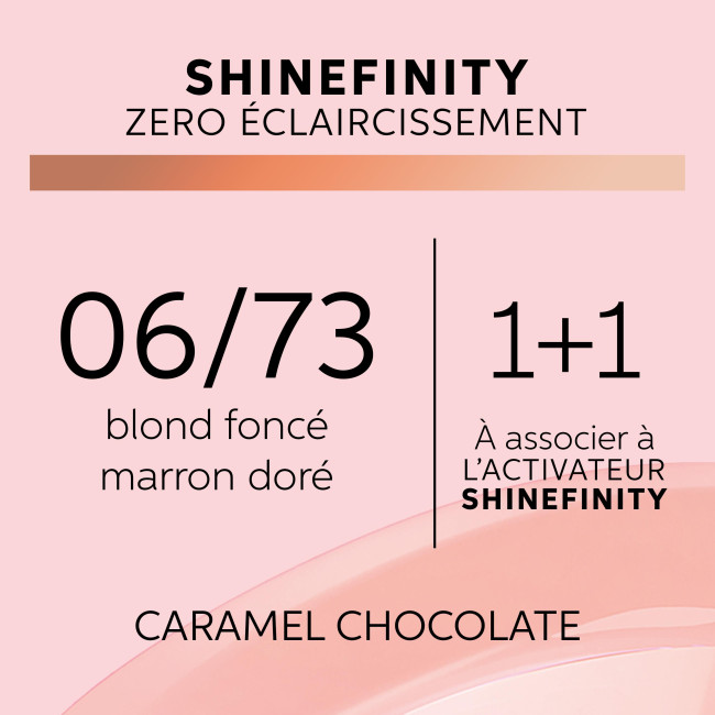 Coloración brillo Shinefinity 06/73 caramelo chocolate Wella 60ML.