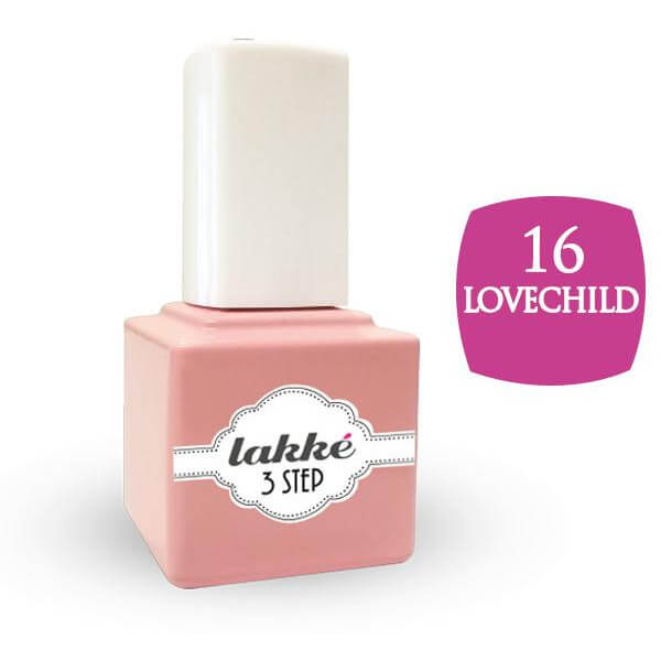 Verniz semi-permanente 16 Lakke' 3 passos 7ML Verniz semi-permanente 16 Lakke' 3 passos 7ML