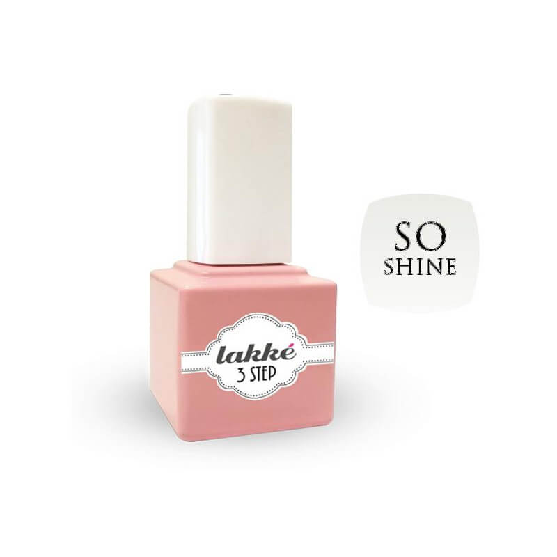 Brilhe com o esmalte de 3 passos Lakke' de 7ml.