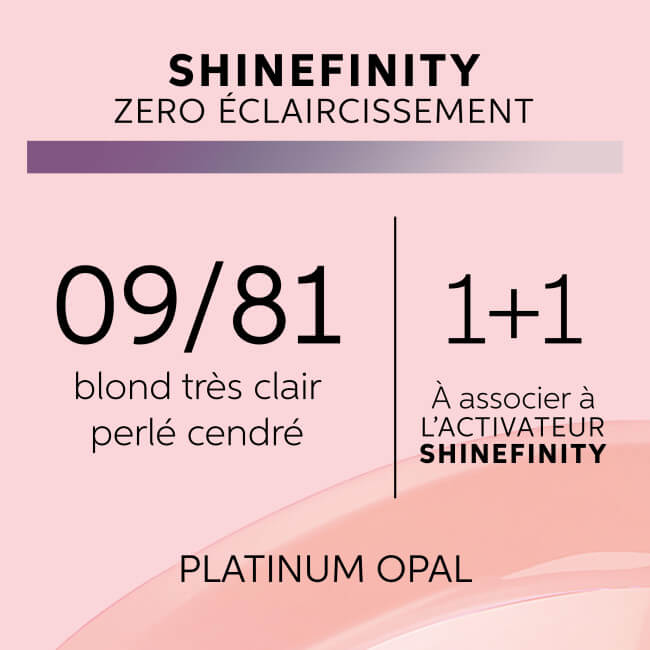 Coloration gloss Shinefinity 09/81 platinum opal Wella 60ML

Translation: Shinefinity 09/81 platinum opal gloss coloring by Well