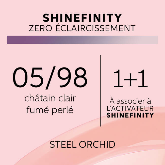 Coloration gloss Shinefinity 05/98 stell orchid Wella 60ML

This text is referring to a Wella hair color product called Shinefin