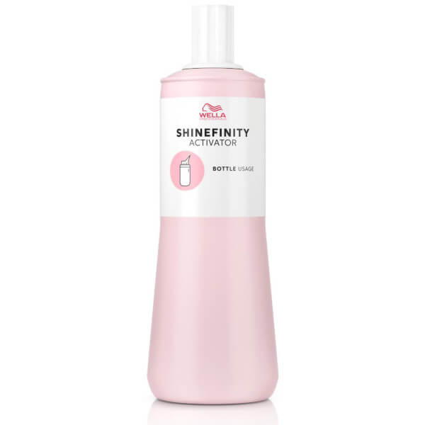 Activador Shinefinity 2% en frasco aplicador de 1 litro de Wella.