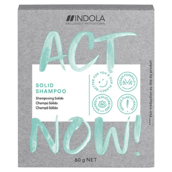 Shampooing solide ACT NOW 60G INDOLA
