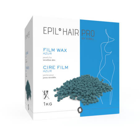 Cera de depilação em pastilhas finas, Azul Wax, 1kg.