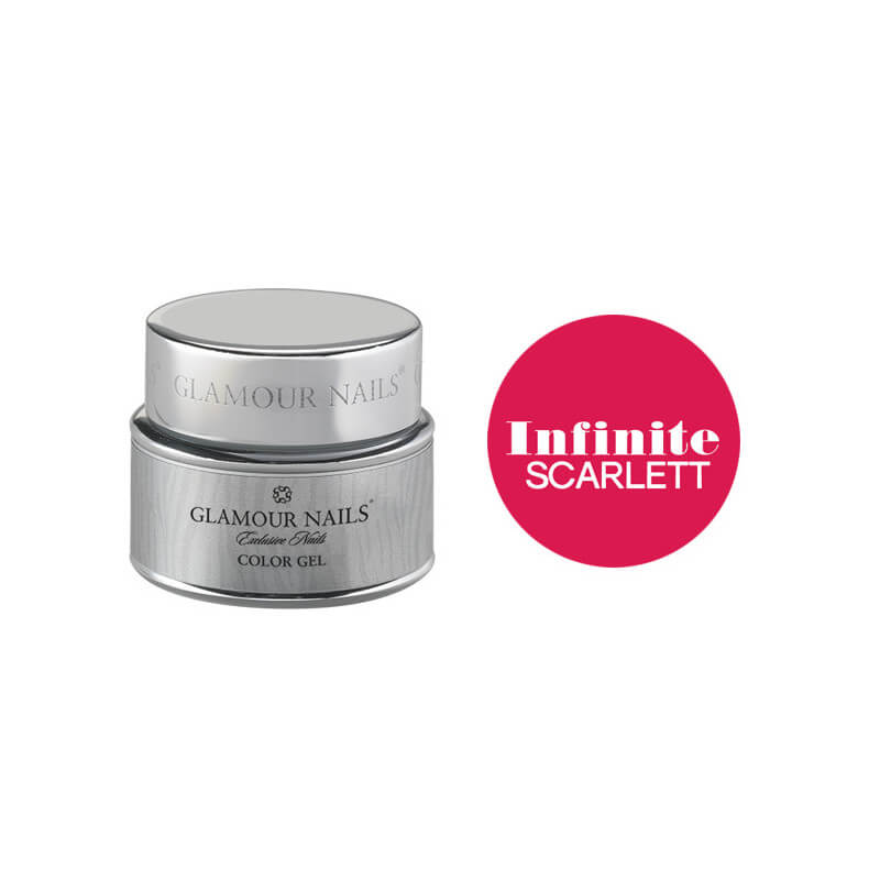 Gel de cor glamouroso - escarlate infinito - 5ML