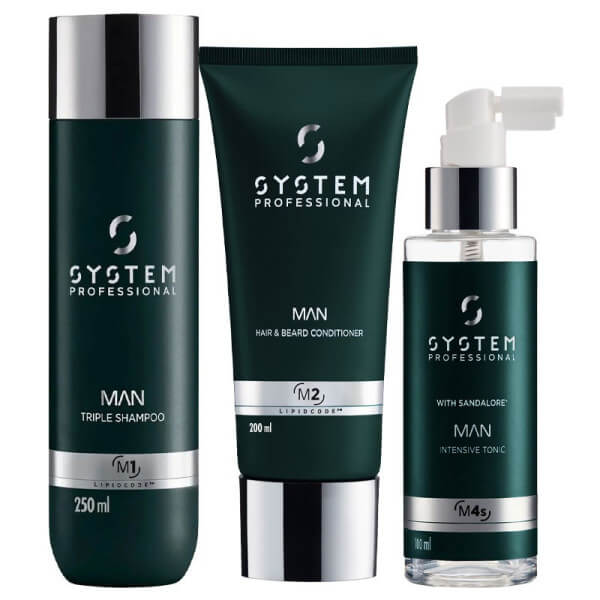 Man System Professional hair and beard maintenance pack