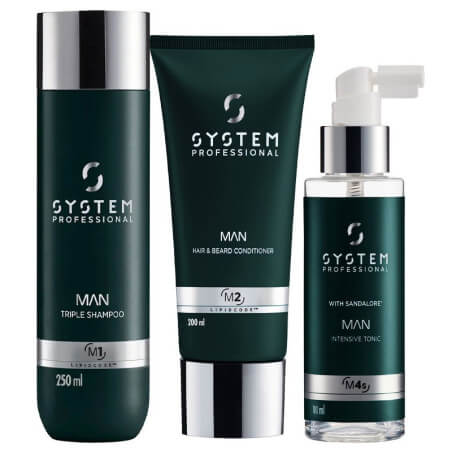 Man System Professional hair and beard maintenance pack