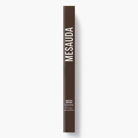 Lápis de sobrancelhas à prova d'água Sketch Brows 104 preto da Mesauda.