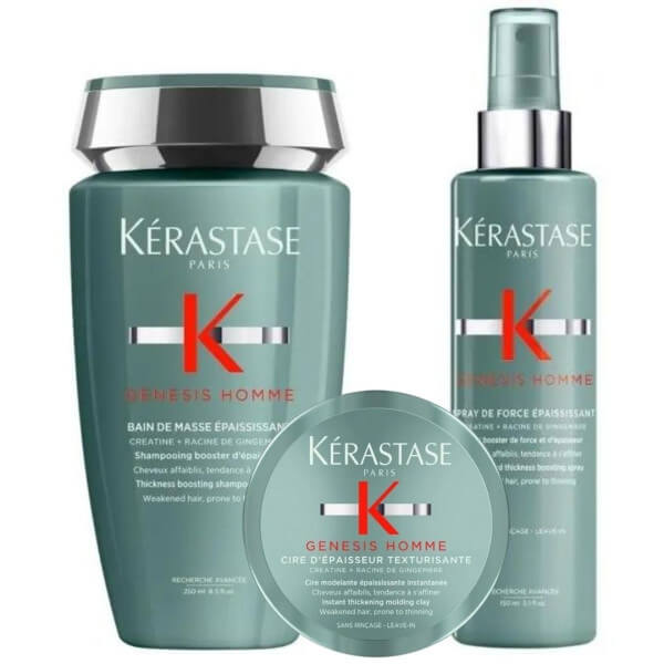 Trio de cuidados capilares espessos Genesis para homem Kérastase Trio de cuidados capilares espessos Genesis para homem Kérastase