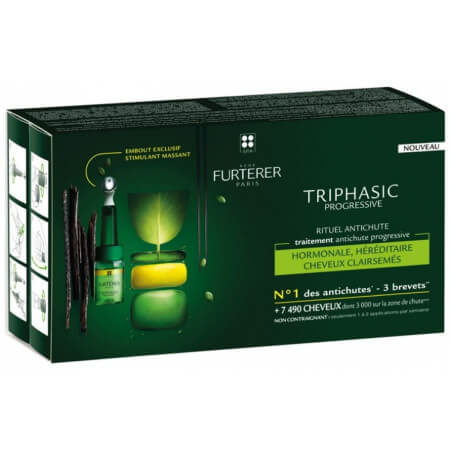 Tratamento antiqueda Triphasic Progressive René Furterer 8x5,5ML