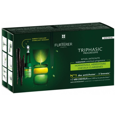Triphasic Progressive anti-hair loss treatment René Furterer 8x5.5ML