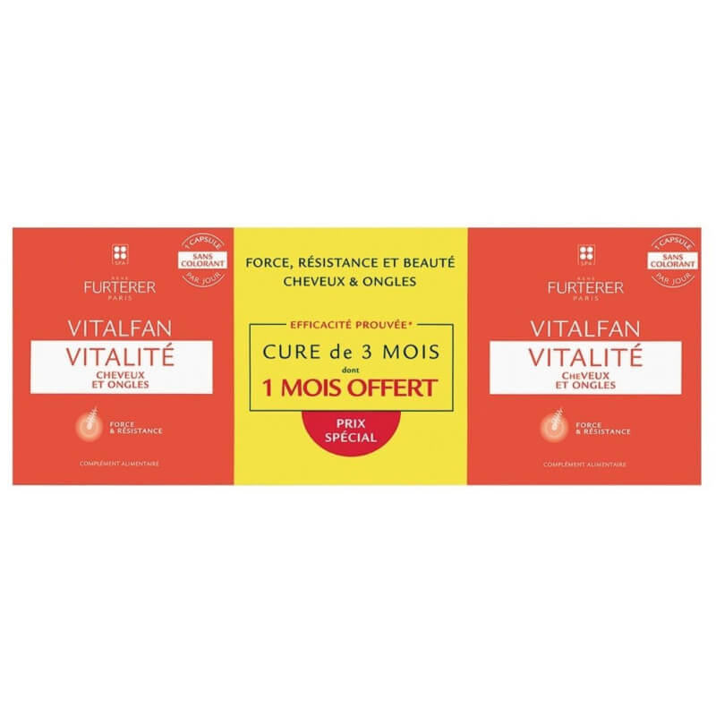 Compléments alimentaires voor haar en nagels 3 maanden Vitalfan René Furterer