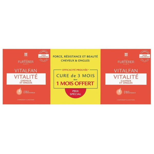 Complemento alimentar para cabelo e unhas 3 meses Vitalfan René Furterer Complemento alimentar para cabelo e unhas 3 meses Vitalfan René Furterer