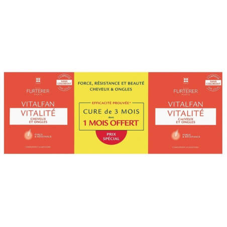 Compléments alimentaire cheveux et ongles 3 mois Vitalfan René Furterer 