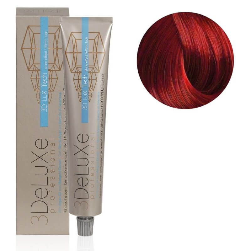 Coloración en crema 7.66 rubio rojo intenso 3Deluxe Pro 100ML