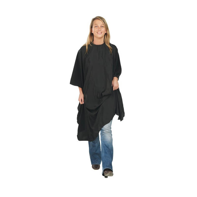 Cape Economyss 2 zwarte mouwloze capes met klittenband.