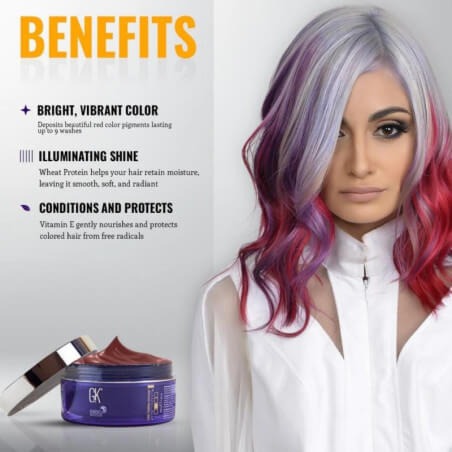 Máscara Bombshell repigmentante Red Red GK Hair 200g