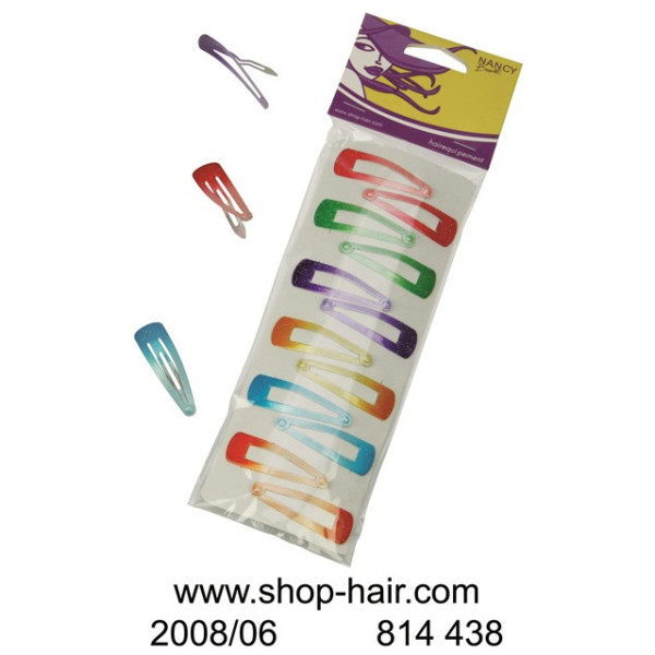 Pinzas para el cabello de colores Clips X 12