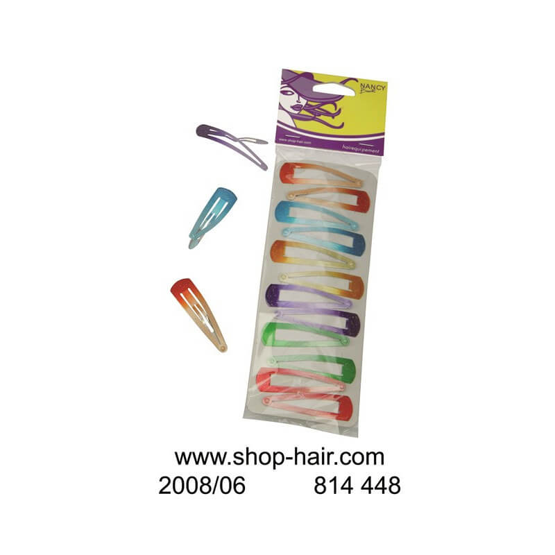 Pinzas para el cabello de colores Clips GM X 12.