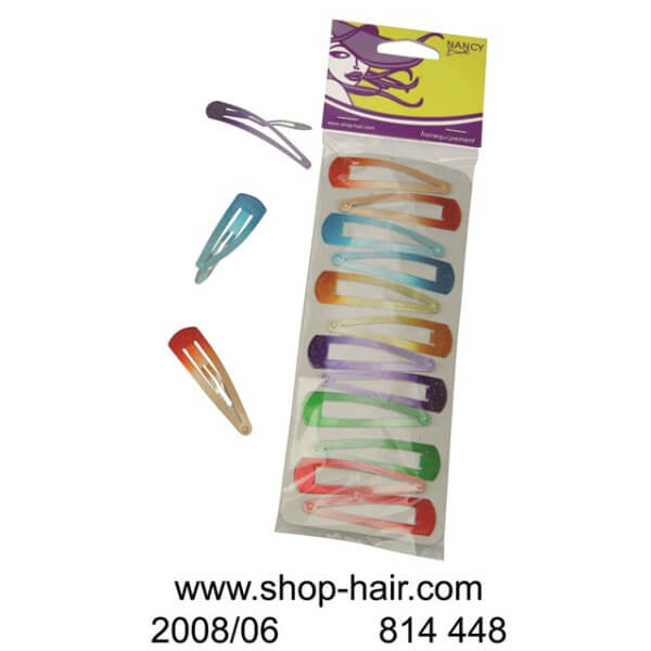 Pinzas para el cabello de colores Clips GM X 12.