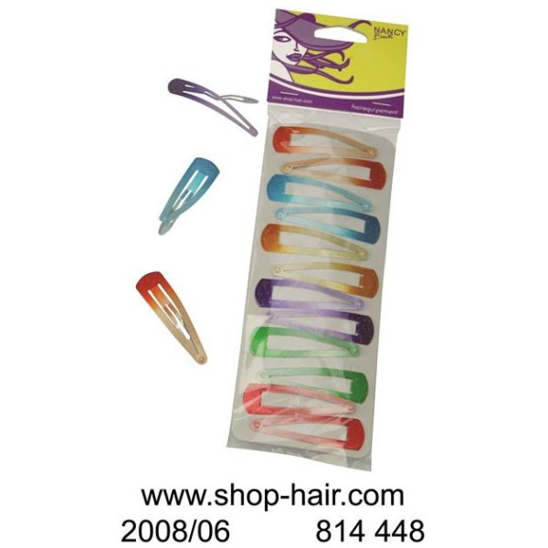 Pinces Cheveux Colorées Clips GM X 12 Pinces Cheveux Colorées Clips GM X 12