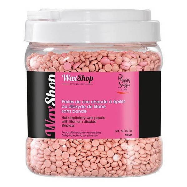 Perles de cire chaude traditionnelle recyclable rose sans bande 1kg Perles de cire chaude traditionnelle recyclable rose sans bande 1kg