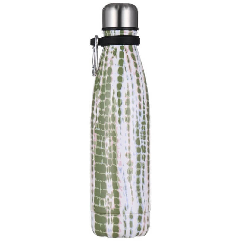 Geïsoleerde groene thermosfles Stella Green. Geïsoleerde groene thermosfles Stella Green.
