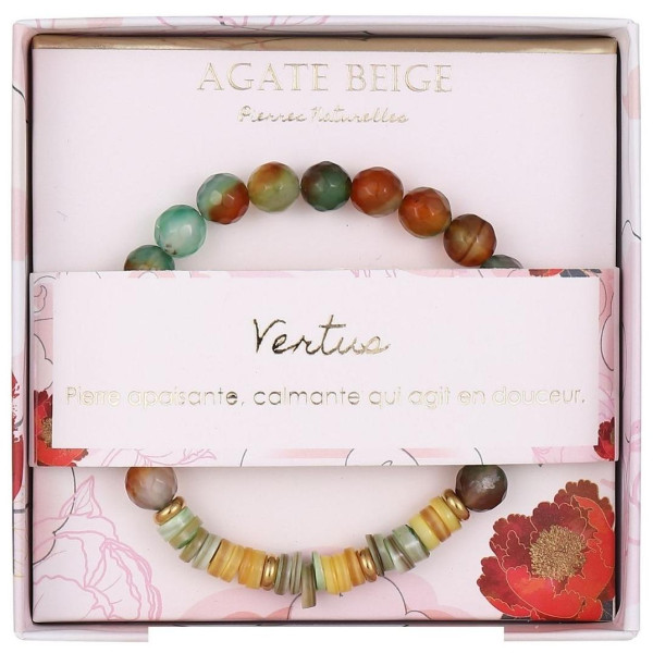 Bracelet agate beige Stella Green Bracelet agate beige Stella Green