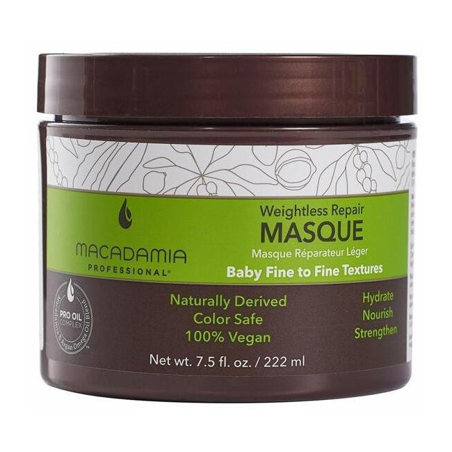 Masque revitalisant Weightless Repair Macadamia Oil 222ML