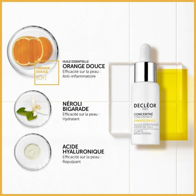 Concentrado hidratante e aperfeiçoador de pele de laranja doce Decléor 30ml
