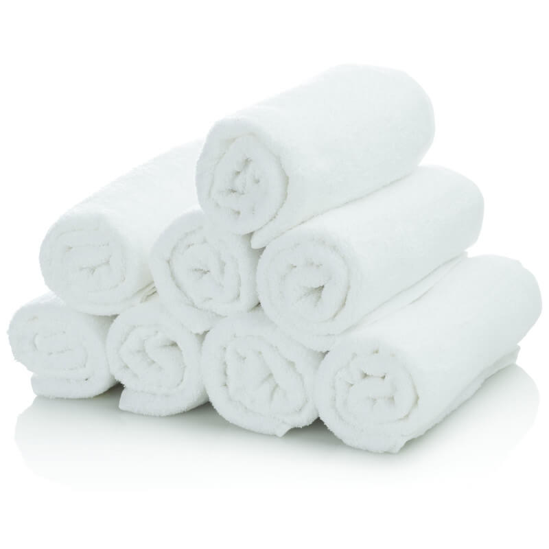 BARBURYS - Serviettes Visage Coton Blanche (70x20cms) - 6pcs - SIBEL