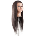 Tête apprentissage cheveux 40% naturels longs 45/50cm