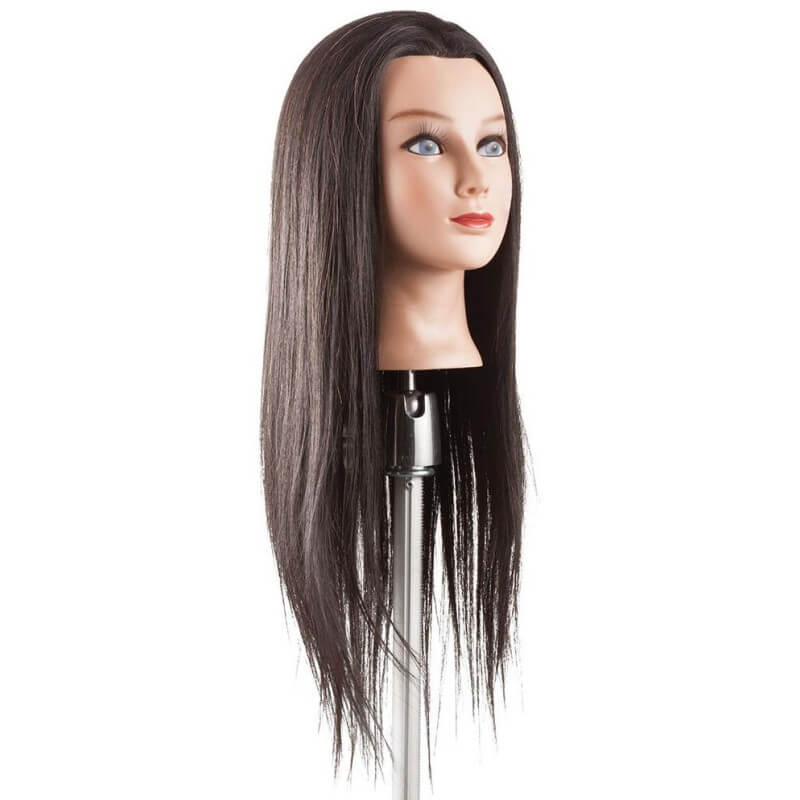 Cabeça de treinamento com 40% de cabelo natural, comprimento longo de 45/50cm.