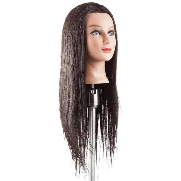 Tête apprentissage cheveux 40% naturels longs 45/50cm