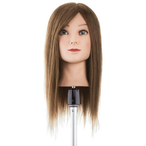 Cabeça de treinamento com cabelo natural, comprimento médio de 40cm. Cabeça de treinamento com cabelo natural, comprimento médio de 40cm.