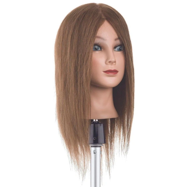 Testa di apprendimento capelli naturali medi 35 cm Testa di apprendimento capelli naturali medi 35 cm