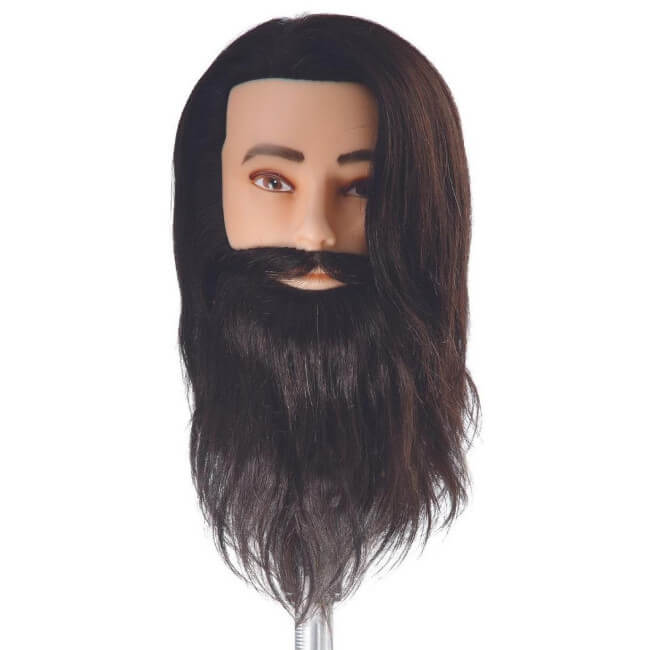 Hoofd met lang haar en baard oefenhoofd