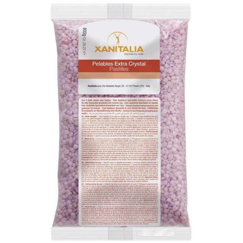 Cera de depilação brasileira sem bandas, violeta jasmim Extra crystal 800ML.
