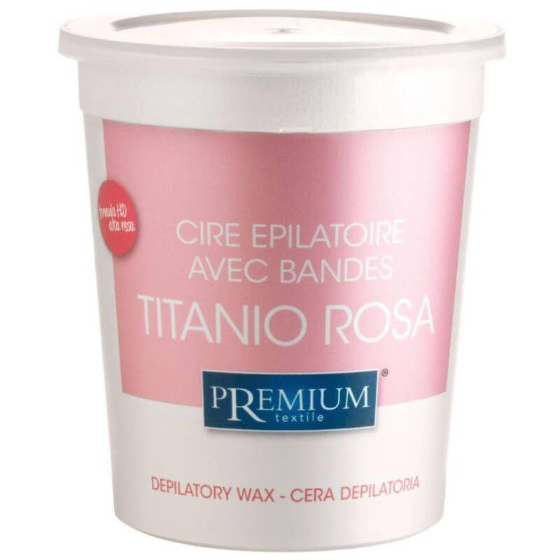 Cera per epilazione liposolubile al titanio rosa da 700 ml.