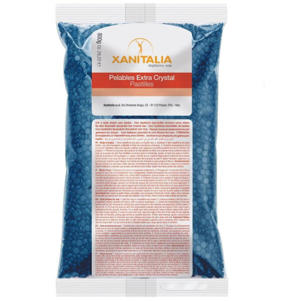 Cera de depilação brasileira sem bandas Ocean Blue Extra Crystal 800ML Cera de depilação brasileira sem bandas Ocean Blue Extra Crystal 800ML